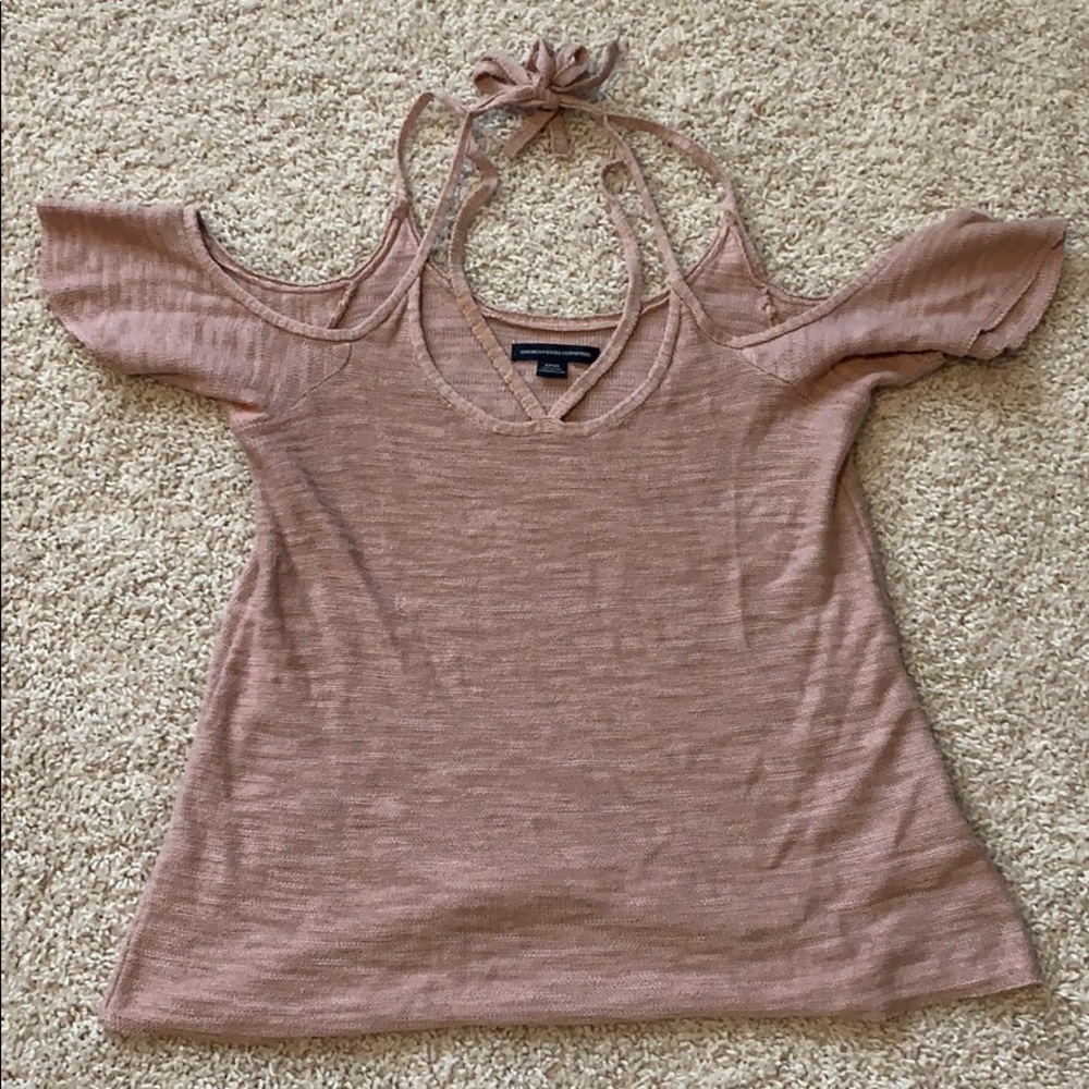 ADORABLE mauve tie shoulder american eagle shirt!